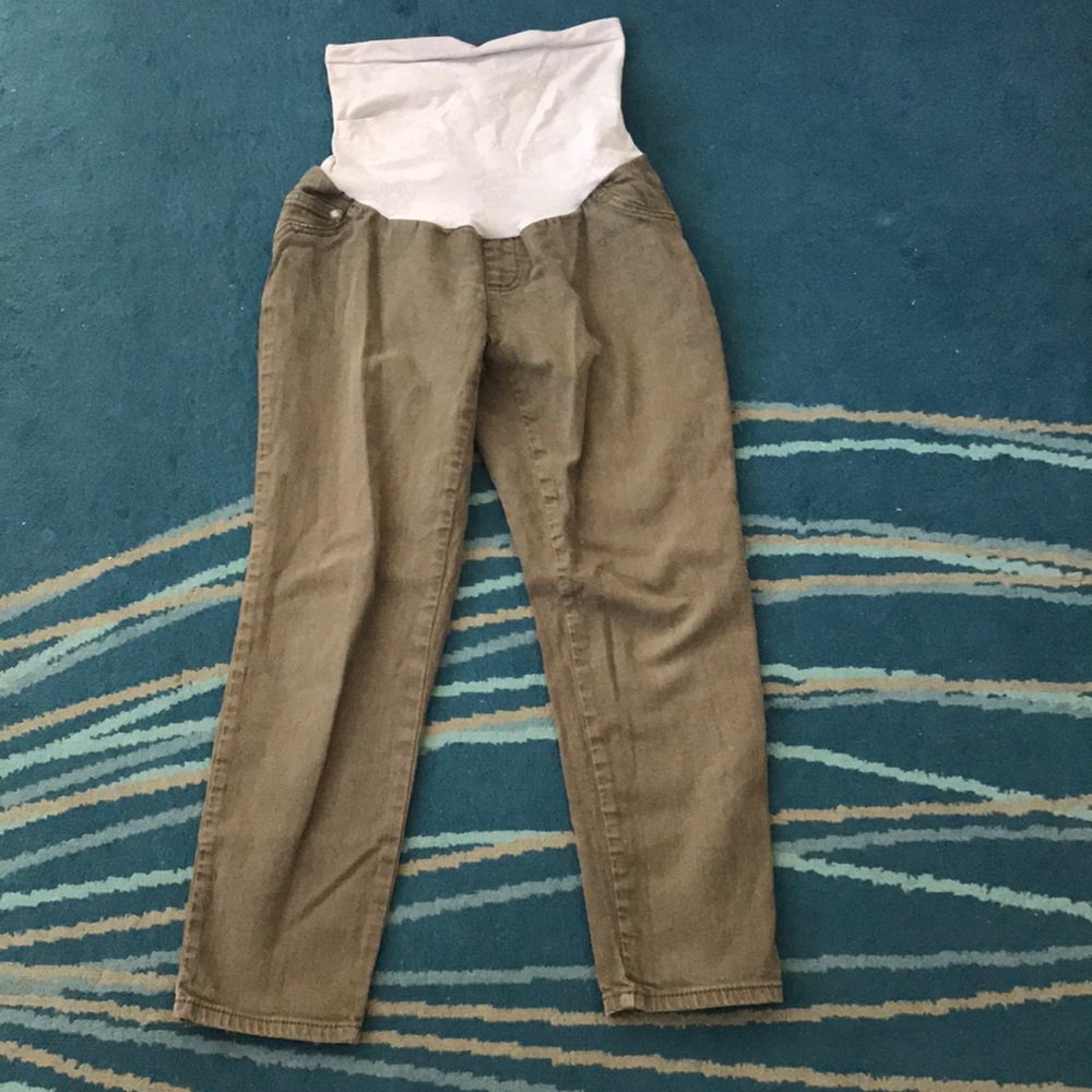 (3/$35) EUC Jessica Simpson maternity green jeans